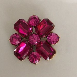 Vintage Fuchsia Pink Brooch